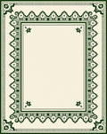 Deep Green Ornate Bordered Medallion Rug