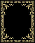 Ornate Gold Celtic Vine Border Rug