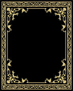 Ornate Gold Celtic Vine Border Rug