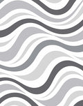 Modern Gray Wave Landscape Rug
