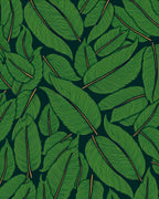 Bold Green Tropical Leaf Bunch Rug