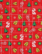 Red Festive Christmas Tree Candy Cane Rug