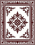 Rich Burgundy Floral Medallion Manor Rug