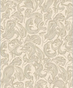 Cream Swirl Organic Line Art Rug