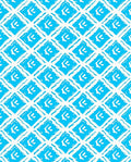 Bright Cyan Diamond Geometric Rhombus Rug