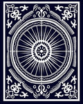 Deep Blue Sunburst Mandala Rug