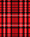 Crimson and Black Plaid Checkered Rug