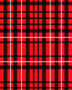 Crimson and Black Plaid Checkered Rug
