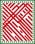 Bold Red Intersecting Lines Rug
