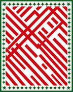 Bold Red Intersecting Lines Rug