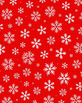 Crimson Red White Snowflake Cluster Rug