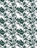Dark Green Vine Leaf Abstract Flourish Rug