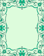 Aquamarine Floral Border Scroll Rug
