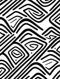 Bold Black Abstract Maze Rug