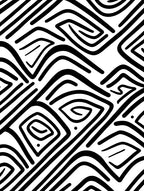 Bold Black Abstract Maze Rug