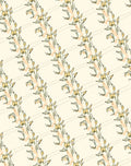 Cream Yellow Floral Archway Artwork Rug