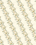 Cream Yellow Floral Archway Artwork Rug