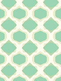 Soft Aqua Geometric Octagon Inlay Rug