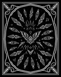 Black White Winged Eagle Feather Circle Rug