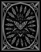 Black White Winged Eagle Feather Circle Rug