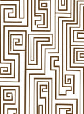 Geometric Maze Brown White Harmony Rug