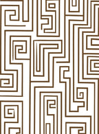 Geometric Maze Brown White Harmony Rug
