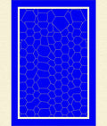 Modern Vivid Blue Hexagonal Network Rug