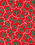 Winter Holly Leaf Snow Cluster Rug