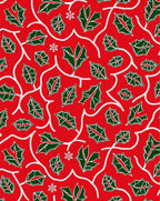 Winter Holly Leaf Snow Cluster Rug