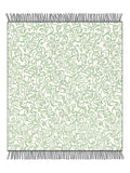 Cream Green Floral Swirl Rug