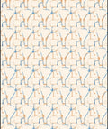 Cream Blue Geometric Architectural Layout Rug