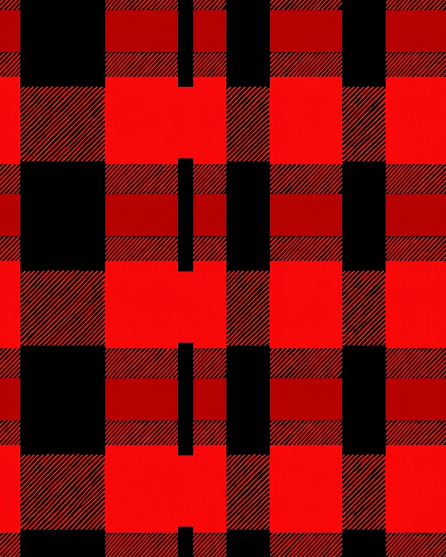 Rustic Lumberjack Gingham Tartan Red Rug