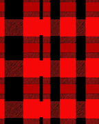Rustic Lumberjack Gingham Tartan Red Rug