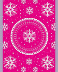 Vibrant Pink Snowflake Mandala Rug