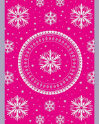 Vibrant Pink Snowflake Mandala Rug