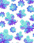 Whimsical Blue Floral Creature Scatter Rug