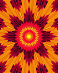 Vibrant Sunburst Radial Rays Rug