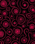 Crimson Swirl Eye Abstract Rug