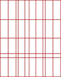 Crimson Red Rectangular Grid Rug