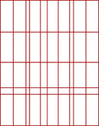 Crimson Red Rectangular Grid Rug