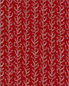 Crimson White Vine Garland Repeat Rug