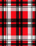 Bold Red Black Plaid Geometric Lines Rug