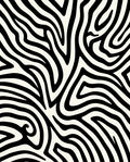 Bold Black White Animal Stripes Rug