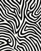 Bold Black White Animal Stripes Rug