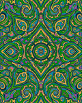Vibrant Emerald Teal Psychedelic Swirl Rug