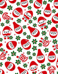 Charming Red Santa Claus Holly Sprigs Rug
