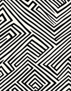 Bold Black And White Geometric Maze Rug