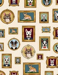 Framed Dog Portraits Collection Rug