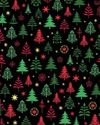 Holiday Evergreen Collection Red Green Stars Rug