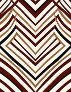 Warm Earthy Diamond Chevron Rays Rug